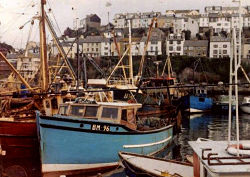 Our Unity moored in a harbour